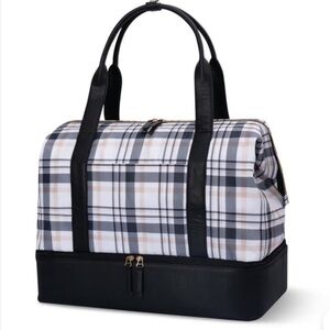 Weekender Duffle Bag - live in style -plaid NWT